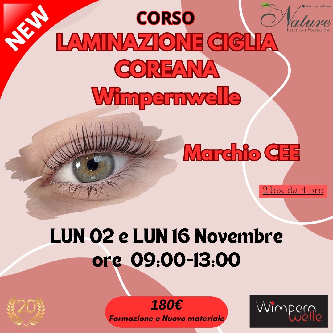 Laminazione Ciglia Coreana Wimpernwelle - marchio CEE
